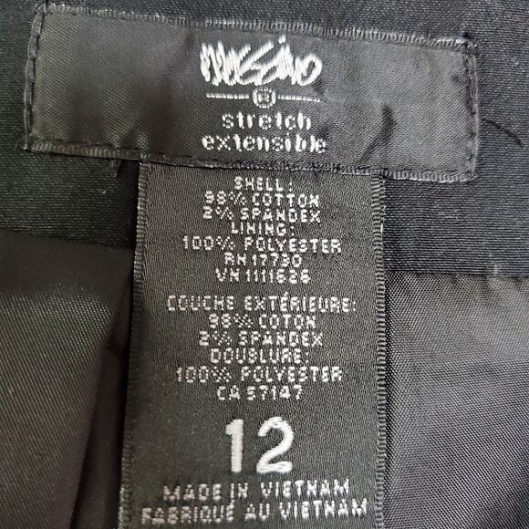 Skirt, black with beautiful print of lavender flowers size 12.. - Picture 3 of 5